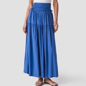 NWT SOCIAL THREADS Elan Smocked Waist Maxi Skirt SMALL